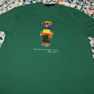 Ralph Lauren Green Polo Bear Tee